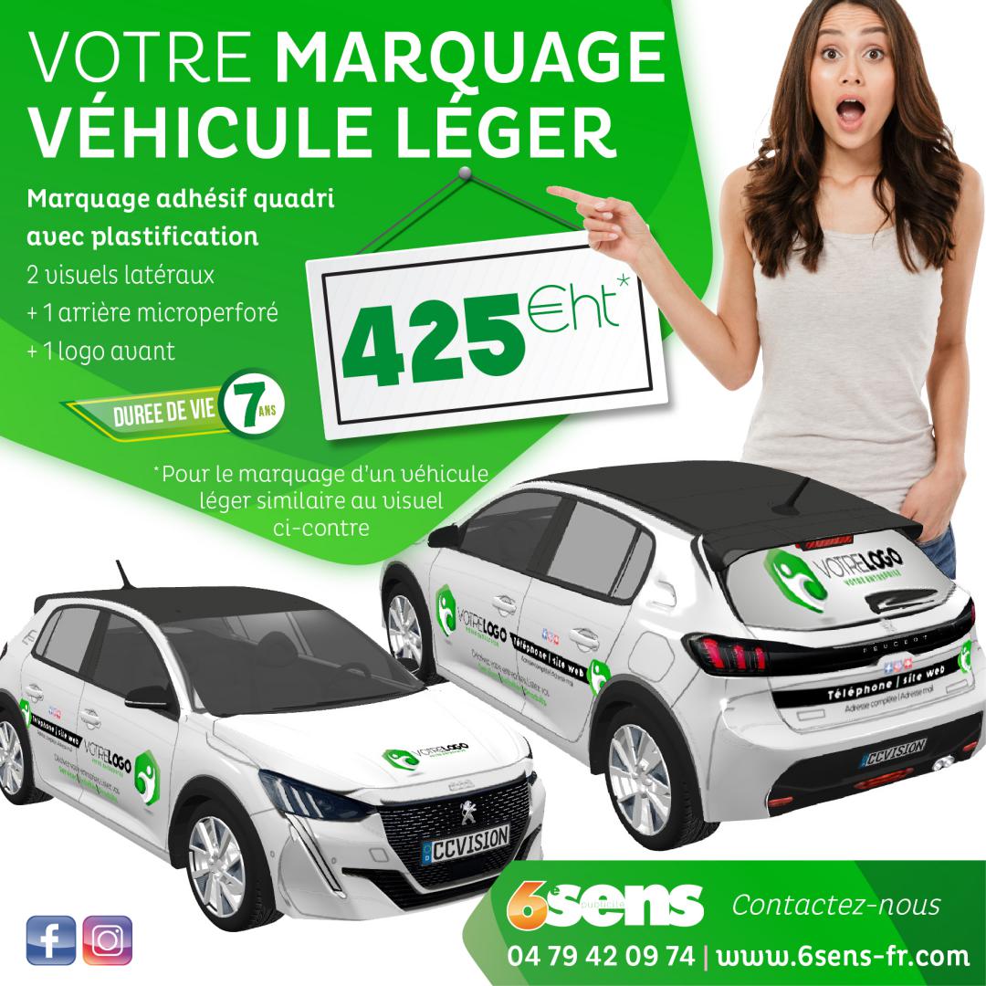 Votre marquage publicitaire véhicule léger