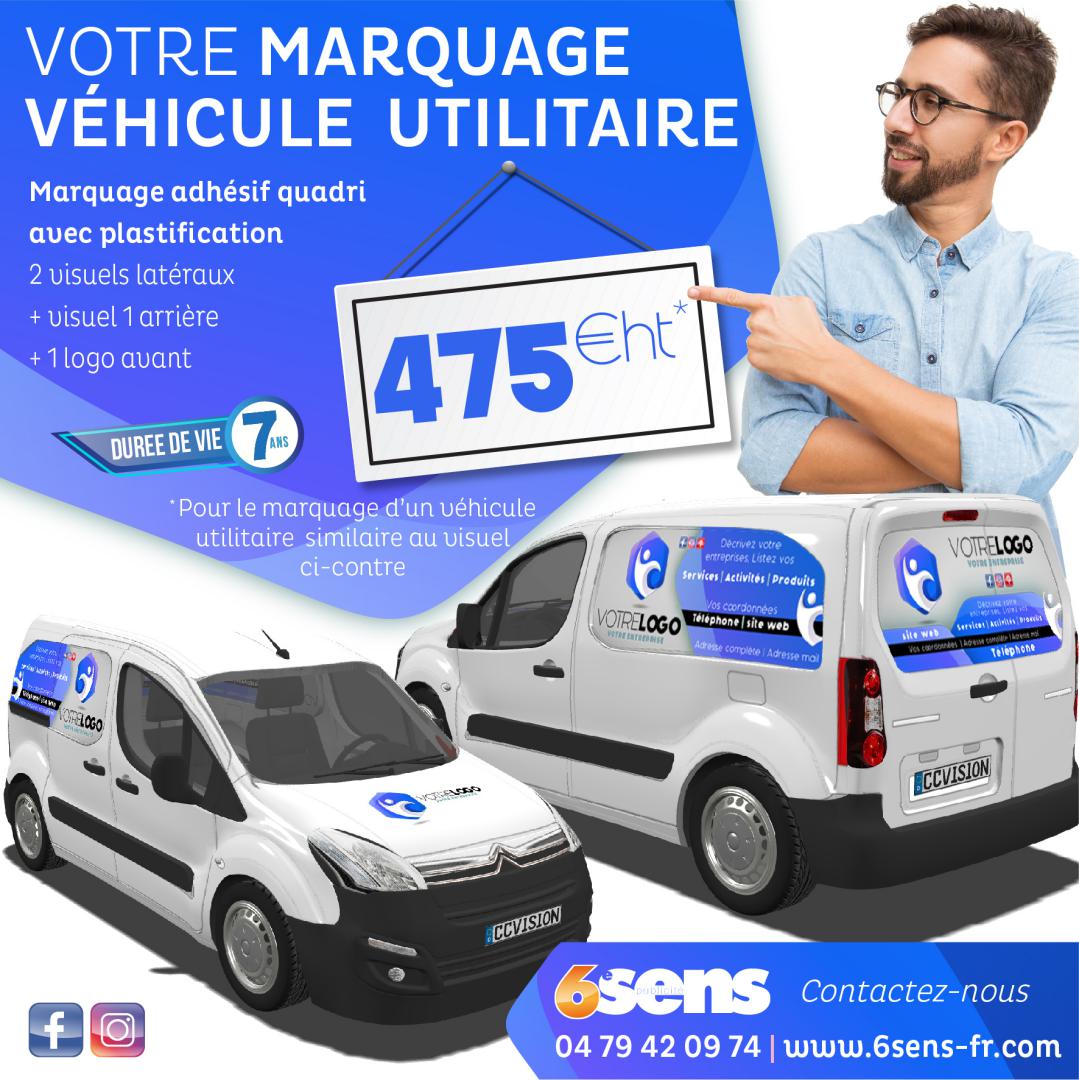 Votre marquage publicitaire véhicule utilitaire